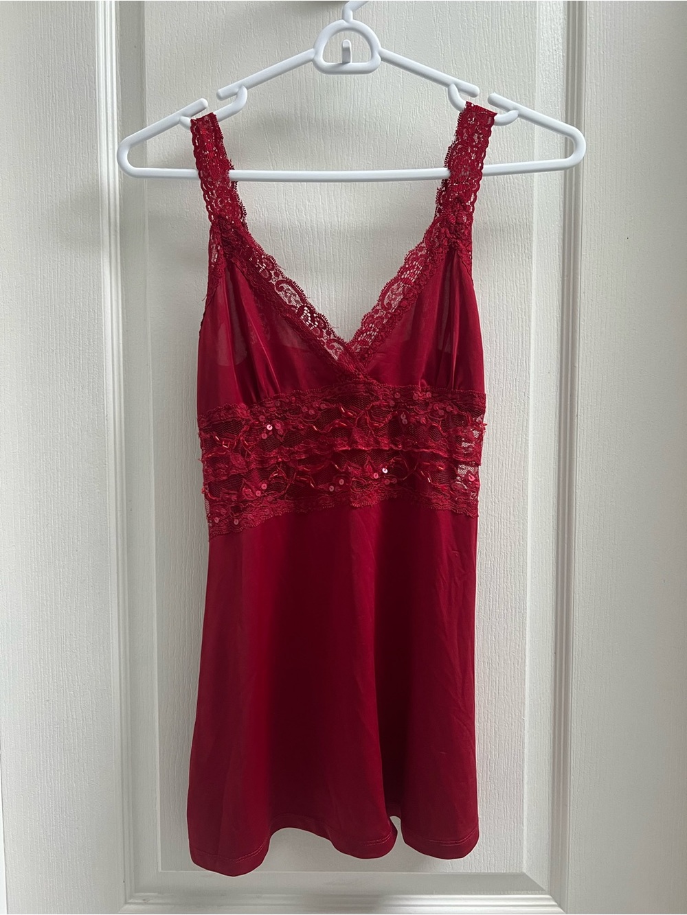 Red Beaded Costa Blanca Top